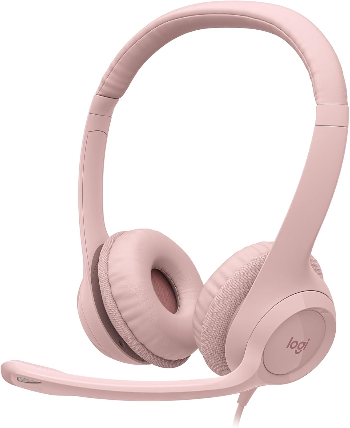 Logitech H390 Wired Headset for PC/Laptop, Stereo Headphones with Noise Cancelling Microphone, USB-A, in-Line Controls for Video Meetings, Music, Gaming and Beyond - Rose (Renewed) - Image 9